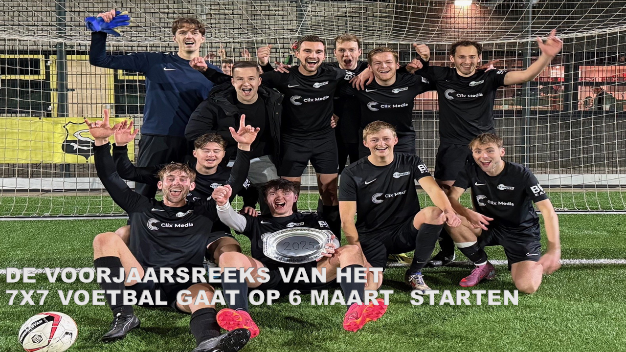 Het 7x7 Toernooi (voorjaarstoernooi) gaat vrijdag 6 maart van start