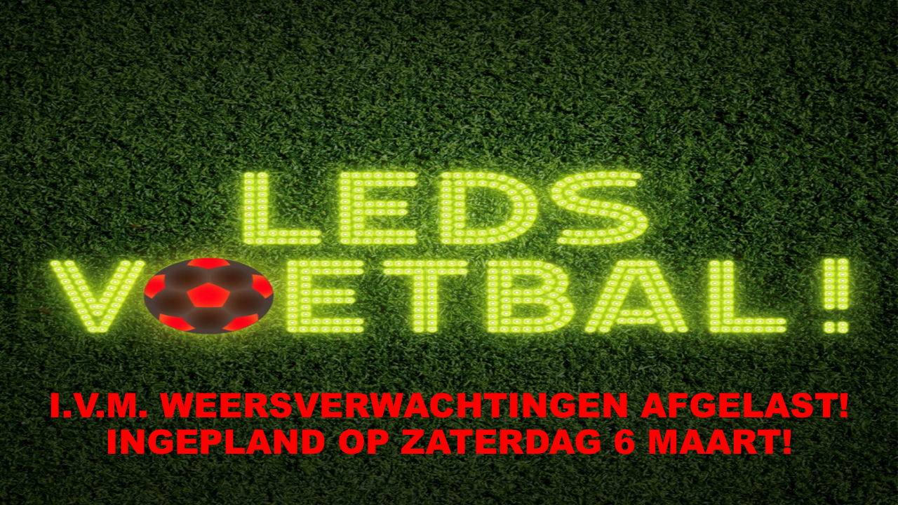 Ledsvoetbal bij FC Uitgeest op zaterdagavond 10 oktober afgelast!