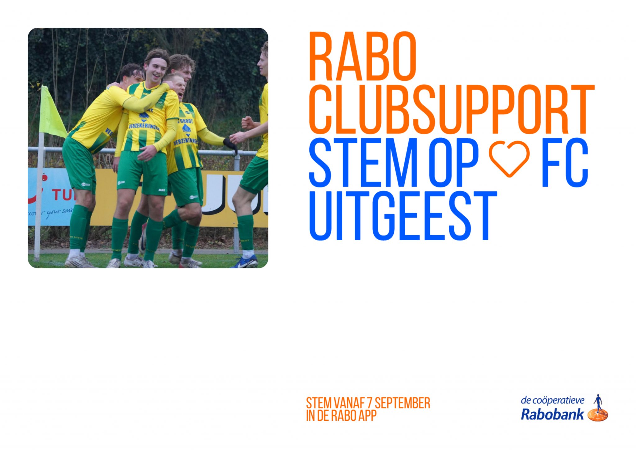FC Uitgeest doet ook dit jaar weer mee met Rabo ClubSupport!