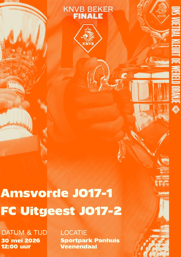Verovert de FC Uitgeest O17-2 de beker!?