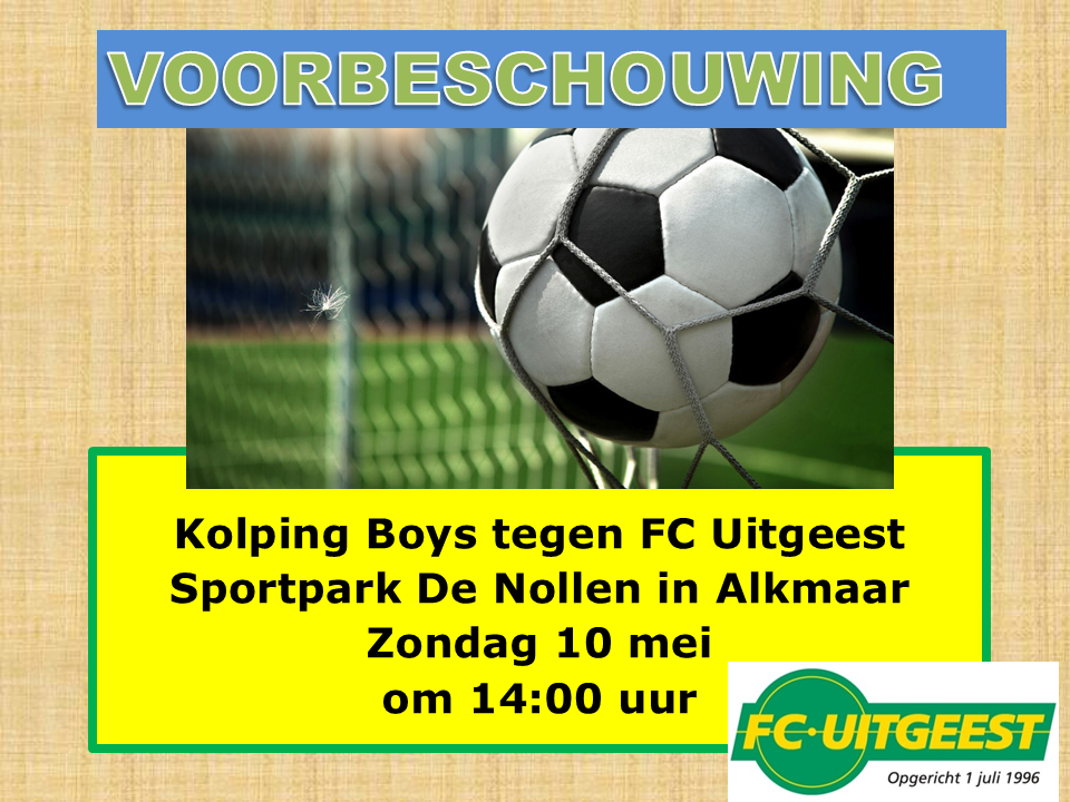 Voor FC Uitgeest volgt een zinderend slot van de competitie!