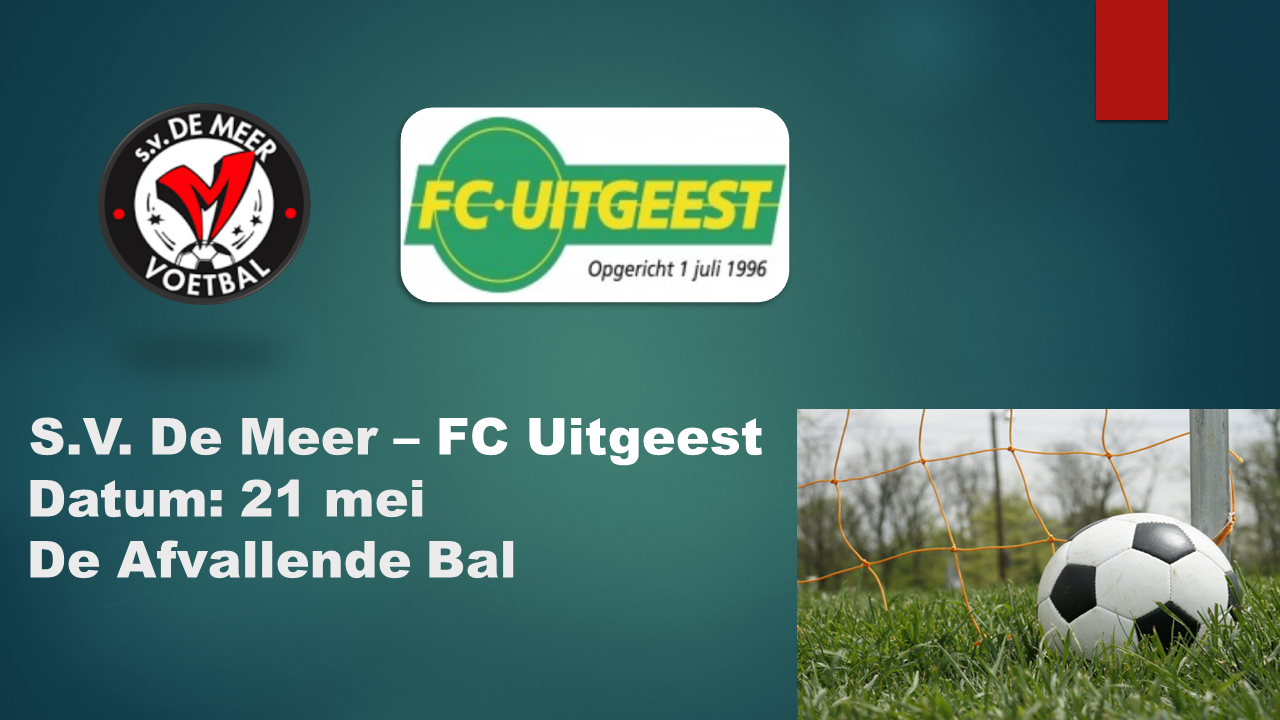 Degradatieduel FC Uitgeest en s.v. De Meer eindigt gelijk